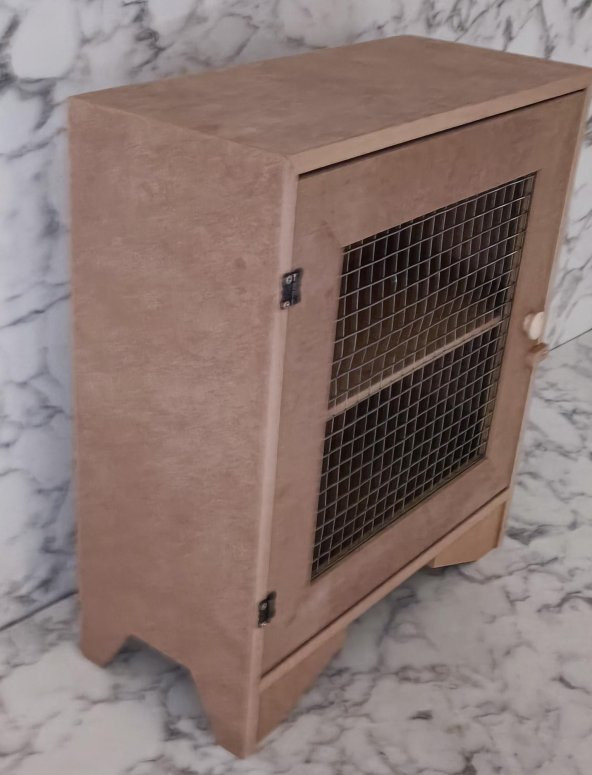 Hobi Adn 90211 Tezgah Üstü Çok Amaçlı Telli Dolap Ahşap MDF HAM El yapım - 8