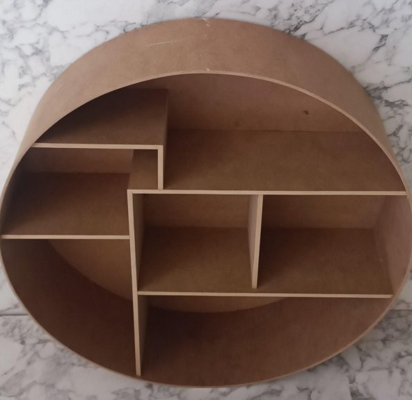 1448bng90212Hobi Adn Yuvarlak Raf KİTAPLIK Terek Ahşap MDF HAM Kutuda Sevk El Yapım