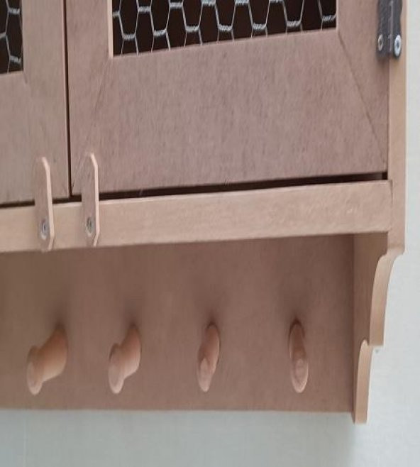 Hobi Adn 90210 Telli Dolap Terek Ahşap MDF HAM Kutuda Sevk El Yapım - 7