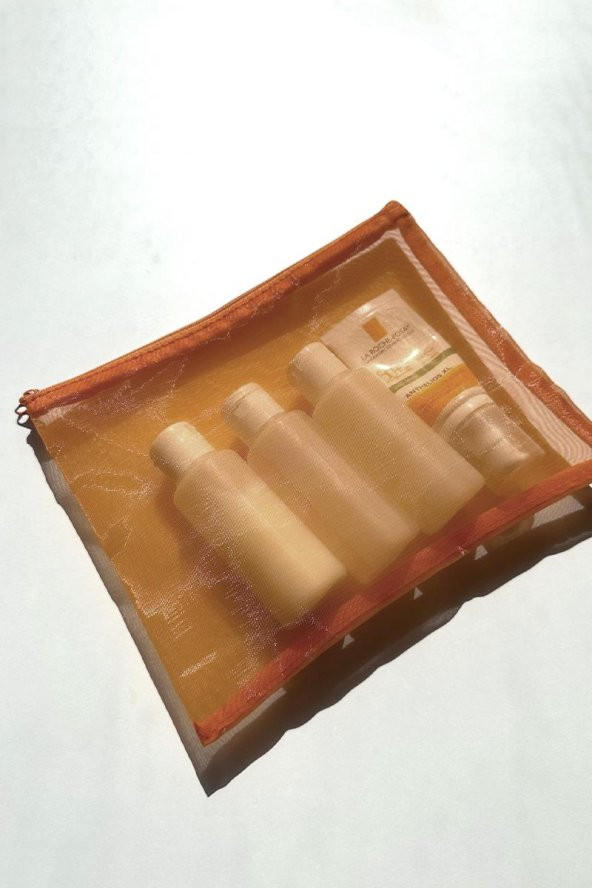 Flip Kapaklı Şeffaf Seyehat Seti 3lü Sişe 100ml - 2