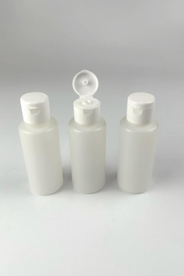 Flip Kapaklı Şeffaf Seyehat Seti 3lü Sişe 100ml - 6