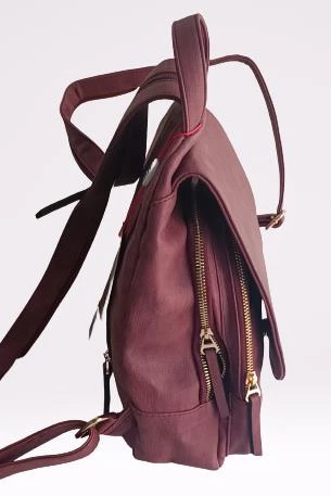 Çanta 90214 Los Angales Polo Club Model 6411 Fuşya Suni Deri El Yapım - 3