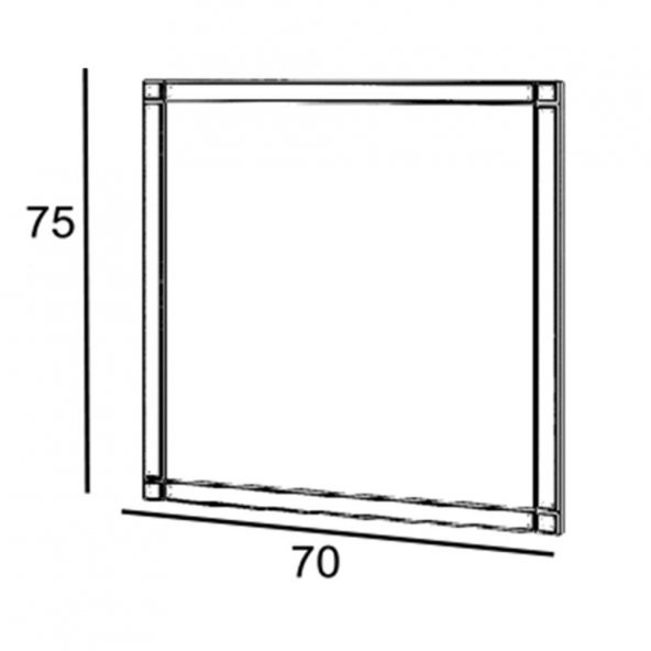 Denko Albatros 80 cm MDF Beyaz Banyo Dolabı Aynalı Üst Modülü - Resim 3