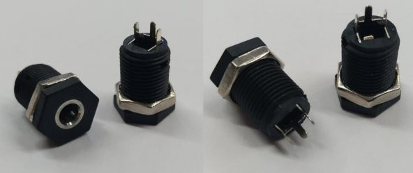 3.5 mm TRS Stereo Dişi Şase Tipi Altıgen Plastik Jack