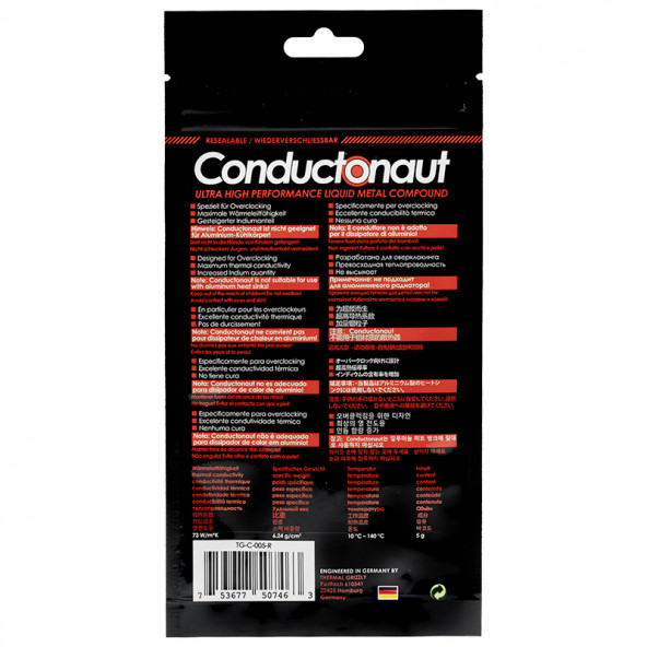 Thermal Grizzly 5gr Conductonaut Liquid Metal Termal Macun (TG-C-005-R) - 2