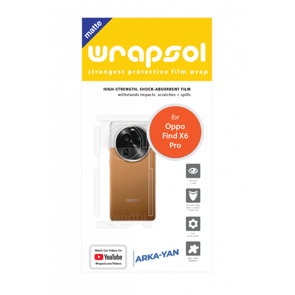OPPO FİND X6 PRO MAT ARKA KAMERA VE ÜST KISMI KORUYAN FİLM - Resim 2