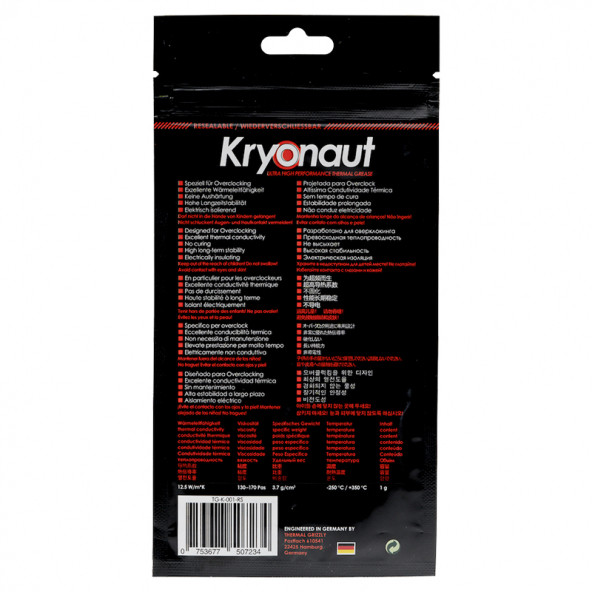 Thermal Grizzly 1gr Kryonaut Yüksek Kaliteli Termal Macun (TG-K-001-RS) - 2