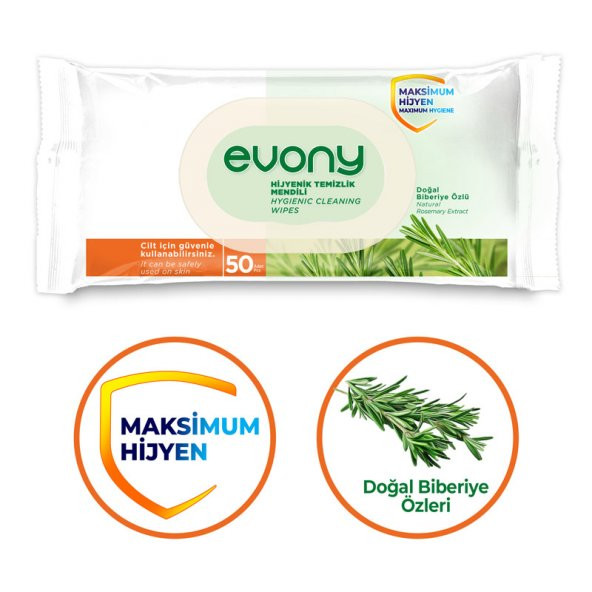 Evony Hijyenik Temizlik Mendili 50x3 150 Yaprak - 2
