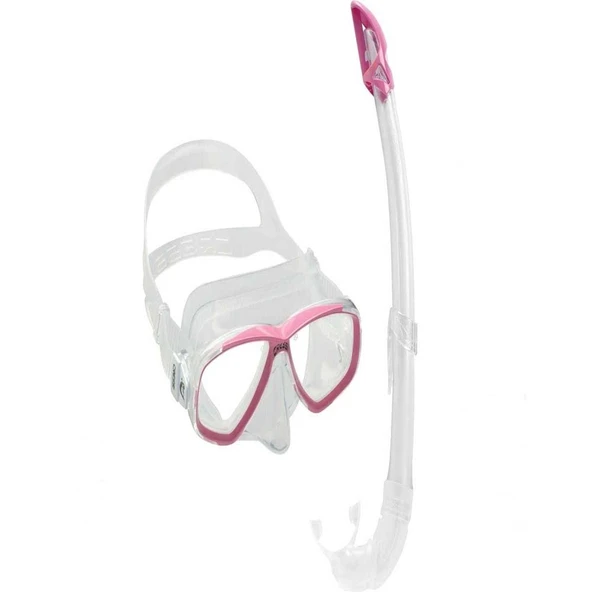 Cressi Perla Maske Mexico Şnorkel Seti  CLEAR-PINK - 3