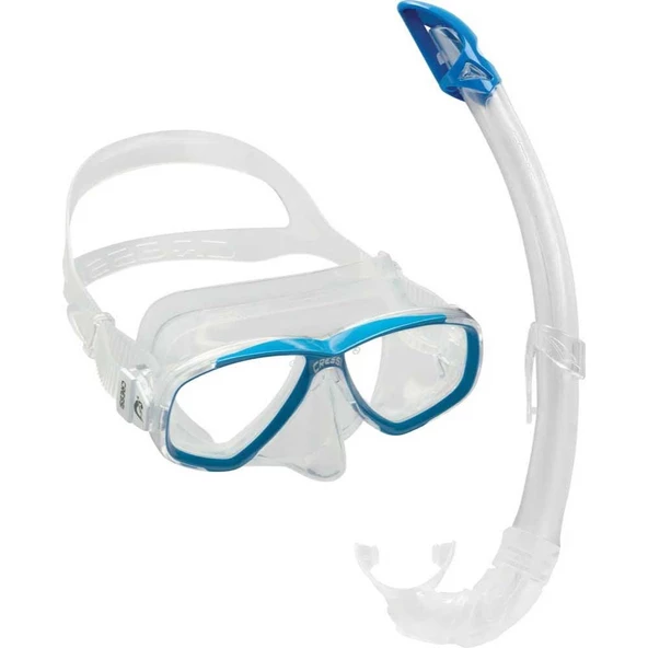 Cressi Perla Maske Mexico Şnorkel Seti  CLEAR-BLUE