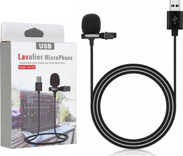 Usb Girişli Yaka Mikrofonu Kaliteli Ses Kablolu Mikrofon JH-044 - 3