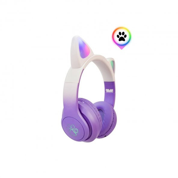 Kedi Kulaklık Pro 5.3  Rgb Led Bluetooth Kablosuz Kedi Kulaklık Çocuk - 6
