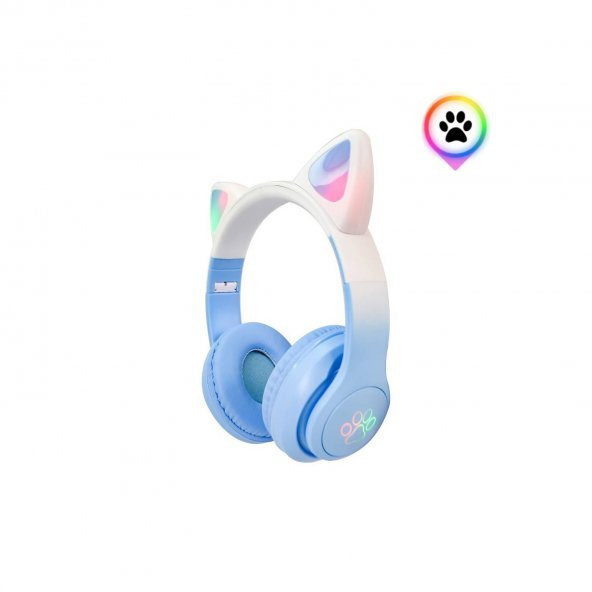 Kedi Kulaklık Pro 5.3  Rgb Led Bluetooth Kablosuz Kedi Kulaklık Çocuk - 7