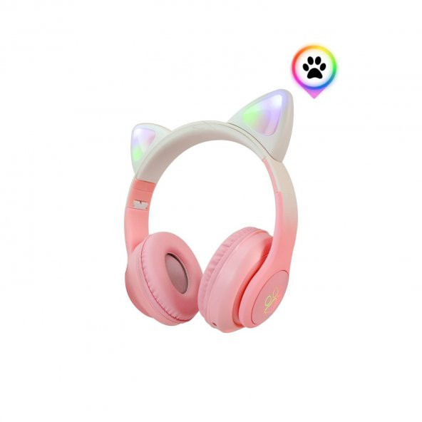 Kedi Kulaklık Pro 5.3  Rgb Led Bluetooth Kablosuz Kedi Kulaklık Çocuk - 9