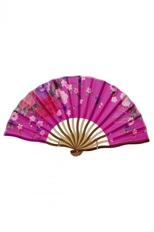 Japon Bambu Kumaş Yelpaze Çanta Boy Stant Hediyeli No.75 - 5