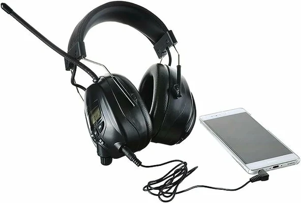 PROTEAR Dijital AM FM Radyo Kulaklıklar, 25dB Kulak Koruma - Siyah - 4