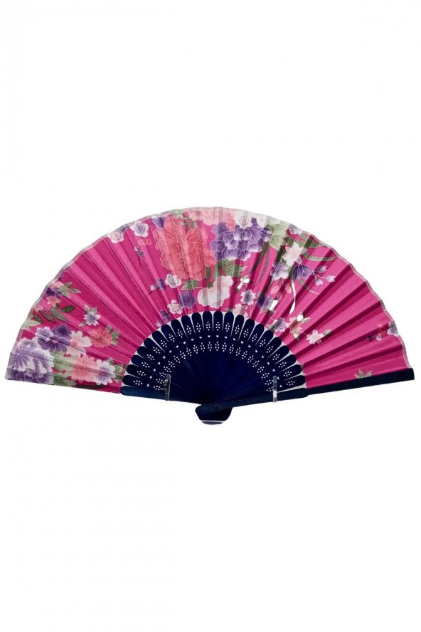 Japon Bambu Kumaş Yelpaze Çanta Boy Stant Hediyeli No.82 - 5