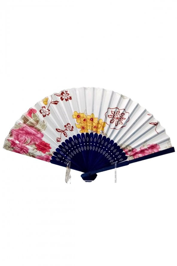 Japon Bambu Kumaş Yelpaze Çanta Boy Stant Hediyeli No.88 - 5