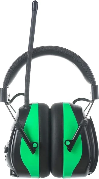 PROTEAR Dijital AM FM Radyo Kulaklıklar, 25dB Kulak Koruma - Yeşil - 3