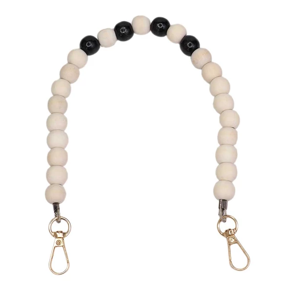 14MM Ahşap Boncuk Çanta Sapı 40CM - Naturel Siyah (1 Adet) ürün görseli