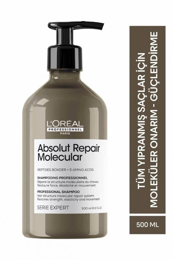 Loreal Professionnel Serie Expert Absolut Repair Molecular Yıpranmış Saçlar Arındırıcı Şampuan 500ML