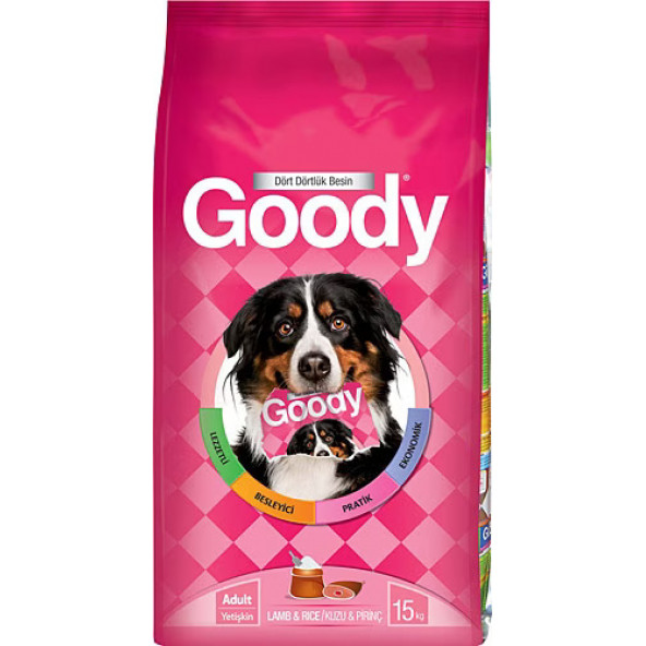 Goody Kuzu Etli ve Pirinçli 15 kg Yetişkin Köpek Maması