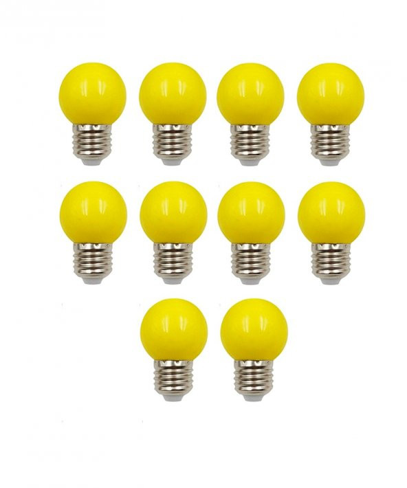 1W Gece Led Ampul Sarı Işık 10 Adet