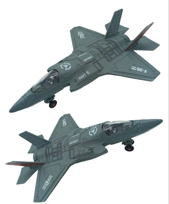 Oyuncak Savaş Uçağı F-35 Sesli Işıklı Metal Savaş Uçağı 23cm.