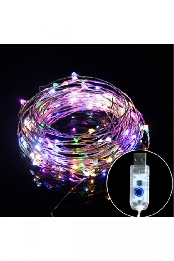 8 Modlu Usbli Kumandalı Peri Led 5 Metre Renkli - 3