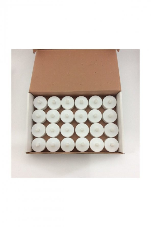 Işıklı Dumansız Led Pilli Mum 24 Adet Pil Dahil - 2