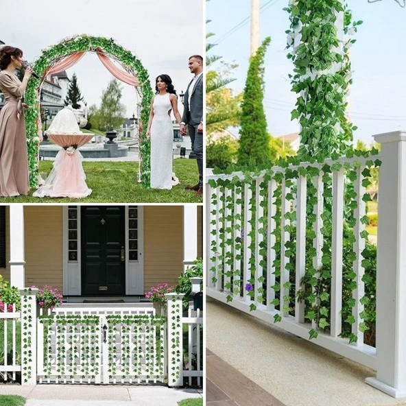 Yeşil Yapraklı Yapay Sarmaşık 230 Cm Ledsiz - 6