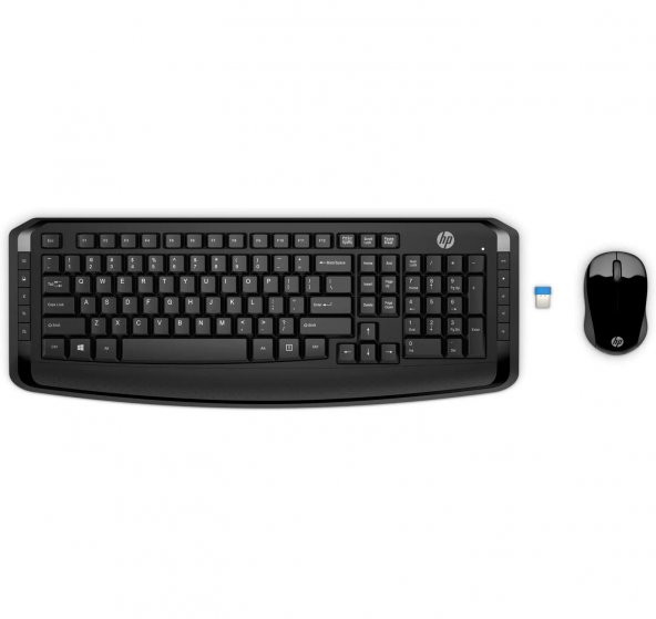 Hp 300 Kablosuz Klavye   Mouse Set Siyah 3ML04AA