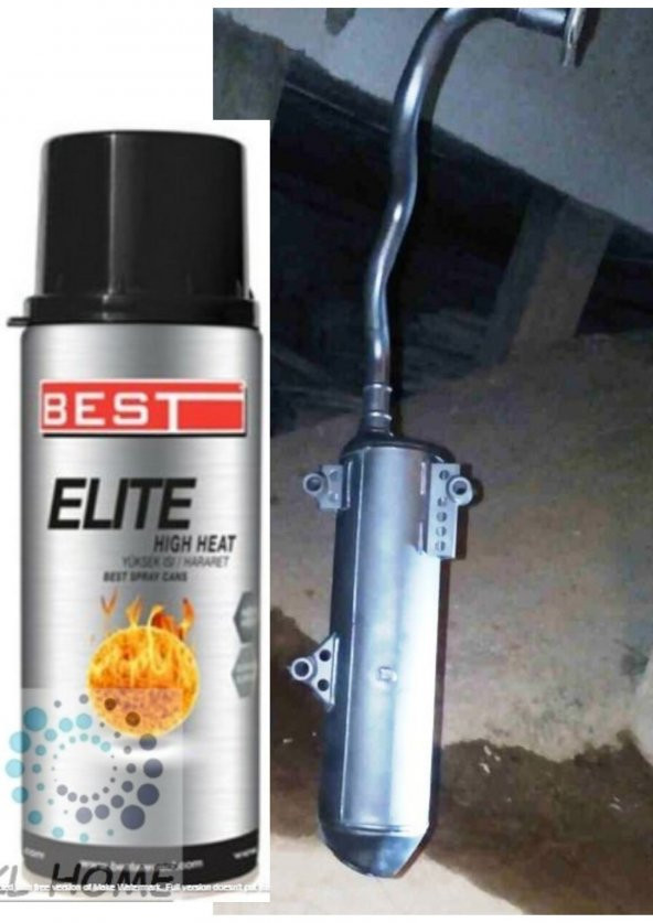 600C Yüksek Isı Şömine Soba Oto Egzos  Elit Isı Boyası Hararet Boyası ( Gümüş Renk ) 400ml 1 Adet