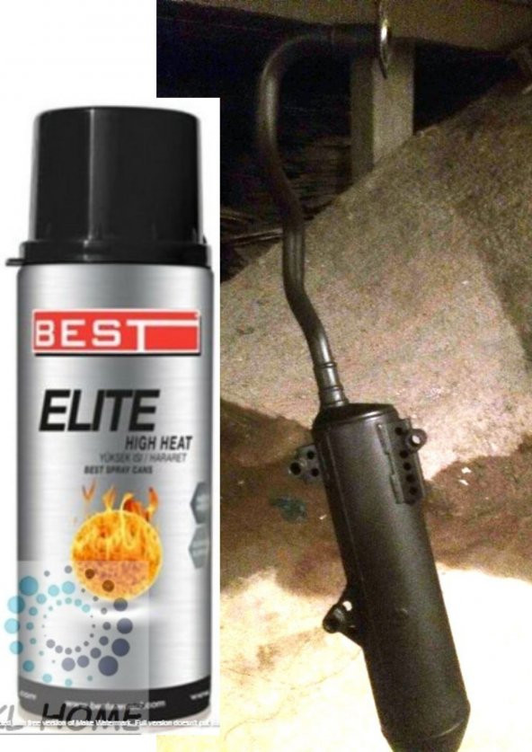 600°c Elit SİYAH Sprey Motosiklet Egzoz Soba Şömine Fırın İçin Özel Süper Isı (Hararet) 400ml