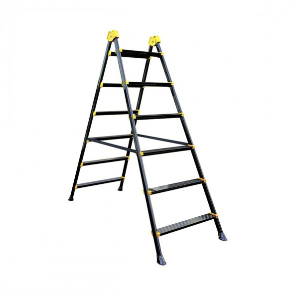 6+6 SUPERSTEP METAL MERDİVEN ÇİFT ÇIKIŞLI 150KG TAŞIMA KAPASİTESİ 6 BASAMAK - 1