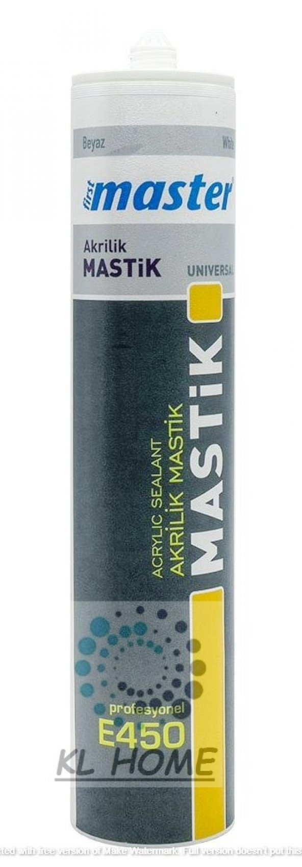 Profesyonel Kalite BEYAZ RENK Mastik Akrilik  450gr-310ml - 2