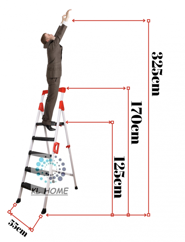 Premium Yeni Nesil 4+1 Ergonomik Tutuş Ve Kilit Sistem Merdiven