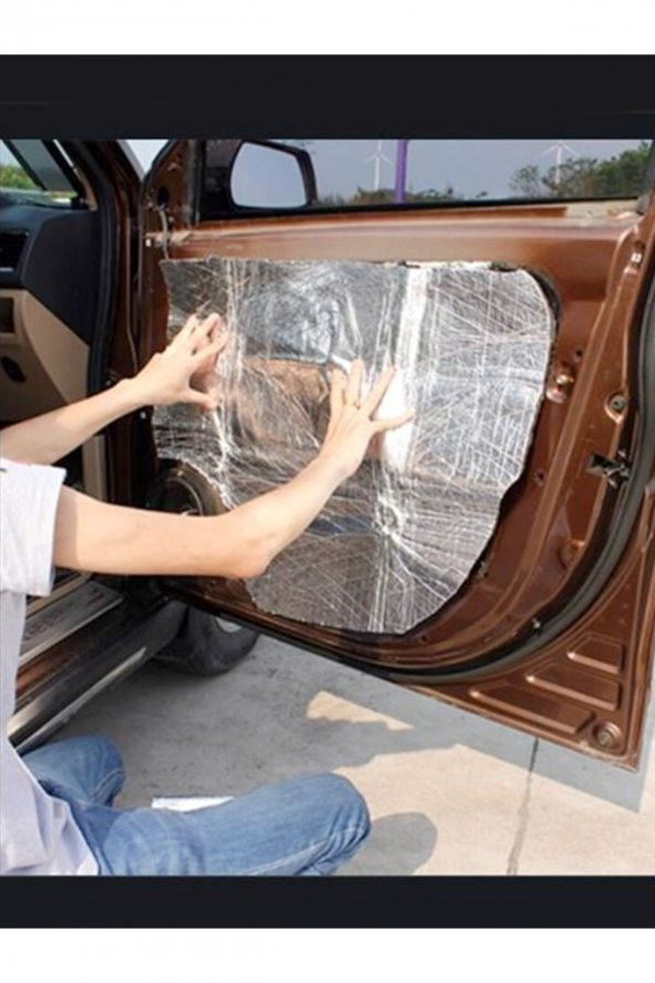 Kaput Altı Alüminyum Folyolu 120x100cm 6mm Yapışkanlı Karavan Oto Ses Ve Isı Yalıtım Malzemesi - 3