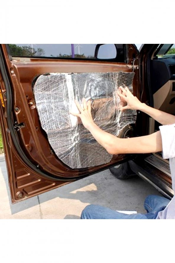 Kaput Altı Alüminyum Folyolu 120x100cm 9mm Yapışkanlı Karavan Oto Ses Ve Isı Yalıtım Malzemesi - 3