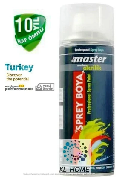 MAT SİYAH PROFESYONEL SERİ AKRİLİK SPREY BOYA 400ML BÜYÜK BOY-10YIL RAF ÖMRÜ