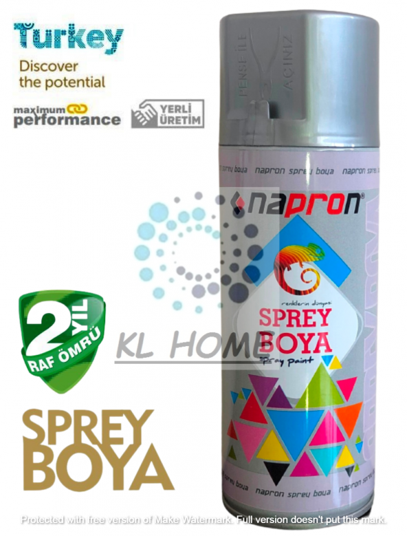 GRİ SPREY BOYA 400ML UYGUN BÜYÜK BOY -2YIL RAF ÖMRÜ