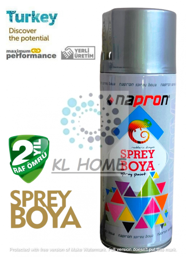 METALİK GRİ  SPREY BOYA 400ML UYGUN BÜYÜK BOY -2YIL RAF ÖMRÜ
