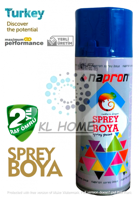 LACİVERT SPREY BOYA 400ML UYGUN BÜYÜK BOY -2YIL RAF ÖMRÜ