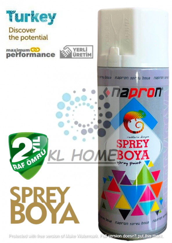 BEYAZ SPREY BOYA 400ML UYGUN BÜYÜK BOY -2YIL RAF ÖMRÜ