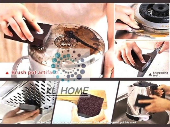 Yeni Nesil Temizlik İçin Tencere Tava Çelik Metal Ahşap Eşyalar Atlas Marka Sünger Zımpara Takoz (1 adet)  KL HOME ürün görseli 1