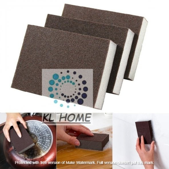 Yeni Nesil Temizlik İçin Tencere Tava Çelik Metal Ahşap Eşyalar Atlas Marka Sünger Zımpara Takoz (1 adet)  KL HOME - Resim 2