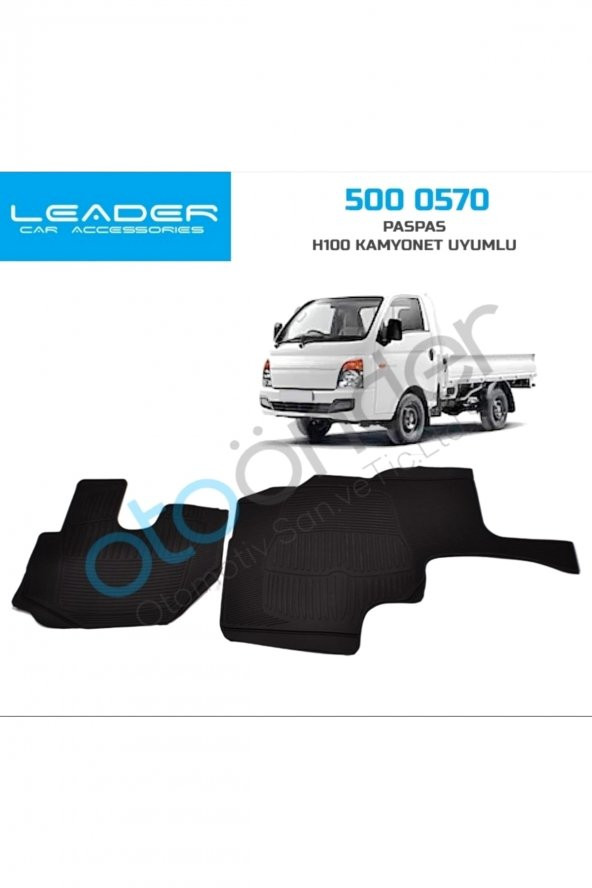 Hyundai H100 Kamyonet Uyumlu Paspas Kauçuk Araca Özel 2005 Ve Sonrası Siyah ürün görseli 1