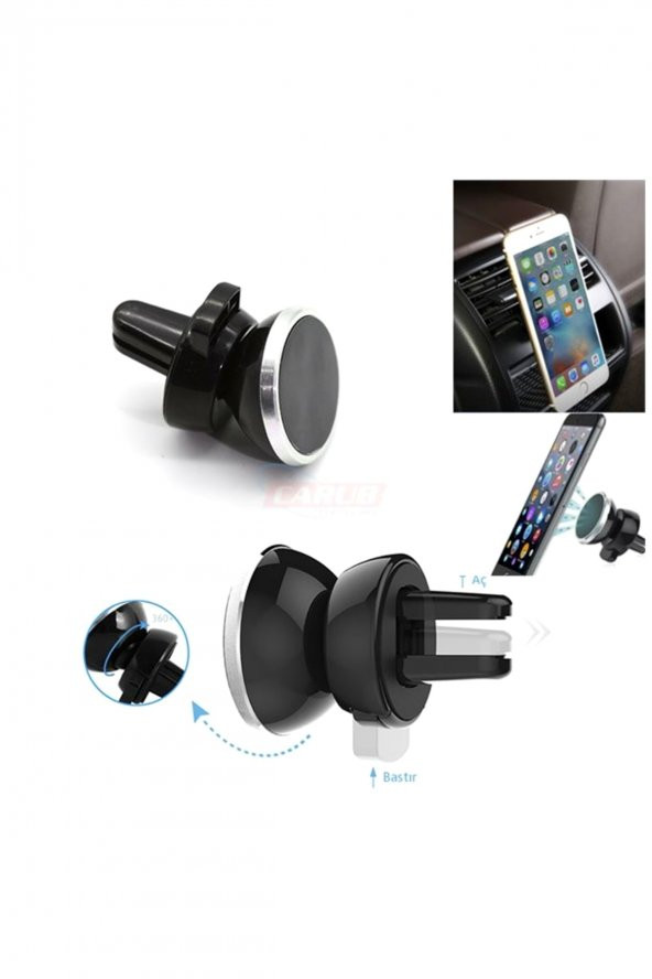 Oto Telefon Tutucu Izgaraya Geçmeli Mıknatıslı