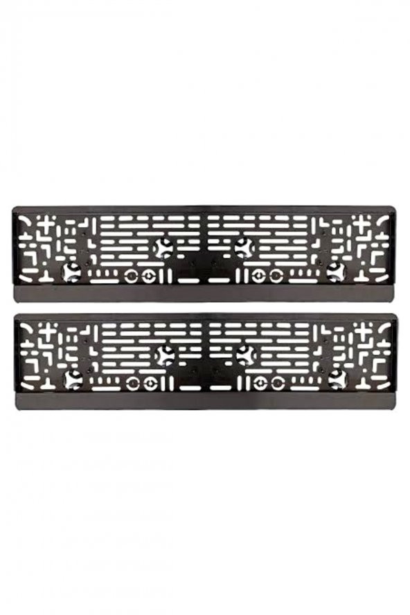 Araç Plakalık Plastik Kapaklı Siyah Yazısız Oto Plakalık 2 Adet - Resim 2