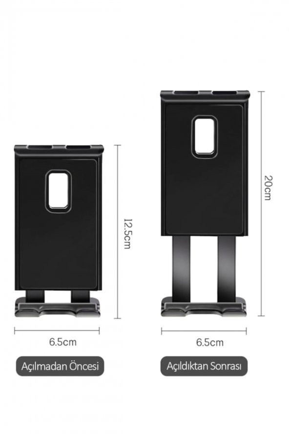 Carub Oto Telefon Tutucu Cama Vantuslu Uzayan Kollu - 3